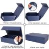 Aimyoo Navy Blue Collapsible Gift Box with Magnetic Closure Lids 10.5x7x3 in, Bridesmaid Groomsmen Proposal Box, Medium Rectangle Box for Present Graduation Storage 3 Pack view 3