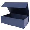 Aimyoo Navy Blue Collapsible Gift Box with Magnetic Closure Lids 13.8x9x4.3 in, Large Bridesmaid Groomsman Proposal Boxes, Rectangle Present Box for Graduation Birthday Storage 1 Pack view 1