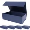 Aimyoo Navy Blue Magnetic Gift Boxes with Lids 13.8x9x4.3 in, Large Bridesmaid Groomsman Proposal Box, Rectangle Collapsible Box for Present Graduation Birthday Storage 5 Pack view 1