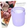 Cabilock 3pcs Boxes Flower Bucket Set Clear Packaging Bags Red Outfit Red Suits Paper Planter Bucket Clear Flower Bouquet Bag Flower Bouquet Bags Floral Treat Bags Box Purple Cardboard view 3