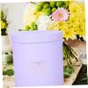 Cabilock 3pcs Boxes Flower Bucket Set Clear Packaging Bags Red Outfit Red Suits Paper Planter Bucket Clear Flower Bouquet Bag Flower Bouquet Bags Floral Treat Bags Box Purple Cardboard view 4