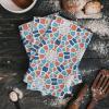 Kitchen Towels Microfiber Cleaning Cloths, Abstract Geometric Teal Orange Gradient China Soft Dish Towels for Kitchen, Pack of 2 Absorbent Hand Towels Reusable Tea Towels,Bar Towels,18x28 Inch view 2