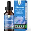 High Absorption Organic L-Theanine Liquid Drops - Nootropic Focus Supplement with L Theanine 200mg Per Serving and Chamomile Extract Supplement for Adults and Kids Relaxation and Focus - 2oz view 1