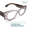 2SeeLife Oversized Cateye Reading Glasses for Women  MediumWide Fit, Durable & Sturdy Frame, Trendy Premium Cateye Readers, Clear Gray, +4.00 view 2