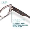 2SeeLife Oversized Cateye Reading Glasses for Women  MediumWide Fit, Durable & Sturdy Frame, Trendy Premium Cateye Readers, Clear Gray, +4.00 view 4