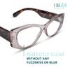2SeeLife Oversized Cateye Reading Glasses for Women  MediumWide Fit, Durable & Sturdy Frame, Trendy Premium Cateye Readers, Clear Gray, +3.50 view 2