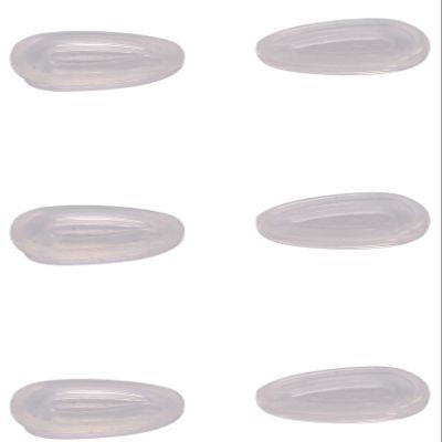 Caulo Silicon Rubber Airbag Push On Nose Pads Compatible w Oakley Glasses Sunglasses OX3122 OX5126 OX5115 OX5118 OO9174 OO4082 OO6017 OO6018 OO4086 OO4054 OO4079 etc (Clear - 3 Pairs)