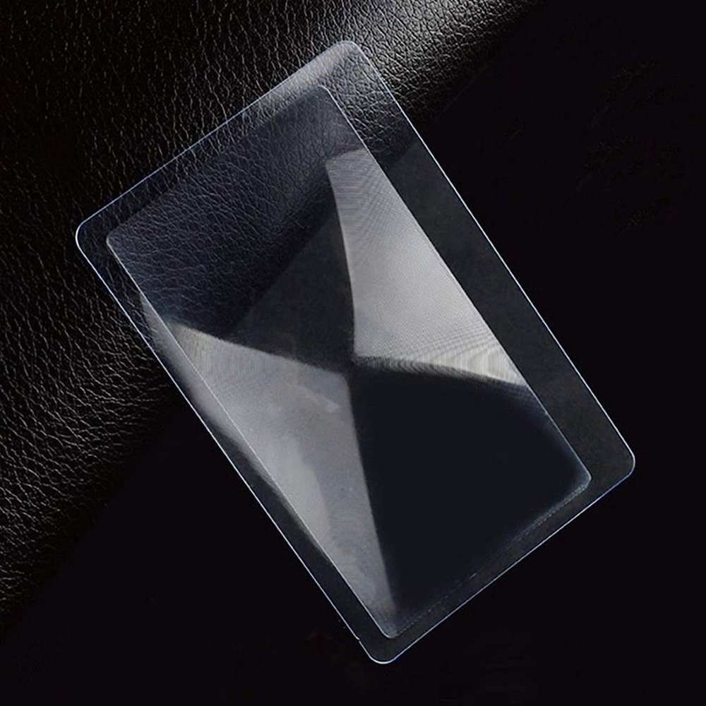 1/10 Pcs 3 X Magnifier Magnification Magnifying Fresnel Lens Pocket Credit Card Size Transparent Magnifying Glass 85x55mm # Marriage