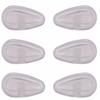 Caulo Silicon Rubber Screw in Airbag Nose Pads Compatible w Oakley Glasses Sunglasses Tincup OX3184 OX5094 OX5099 Wingfold OX5100 OX5101 Conductor etc. (Clear - 3 Pairs) view 1