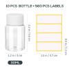 10pcs Medicine Bottle Medicine Empty Bottles Pill Bottle Container Bottles for Pill Containers Transparent with Cap Plastic view 2