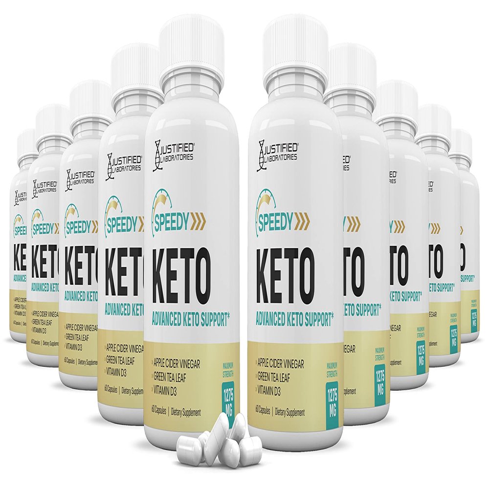 Justified Laboratories (10 Pack) Speedy Keto ACV Pills 1275MG Formulated with Apple Cider Vinegar Keto Support Blend Alternative to Gummies 600 Capsules