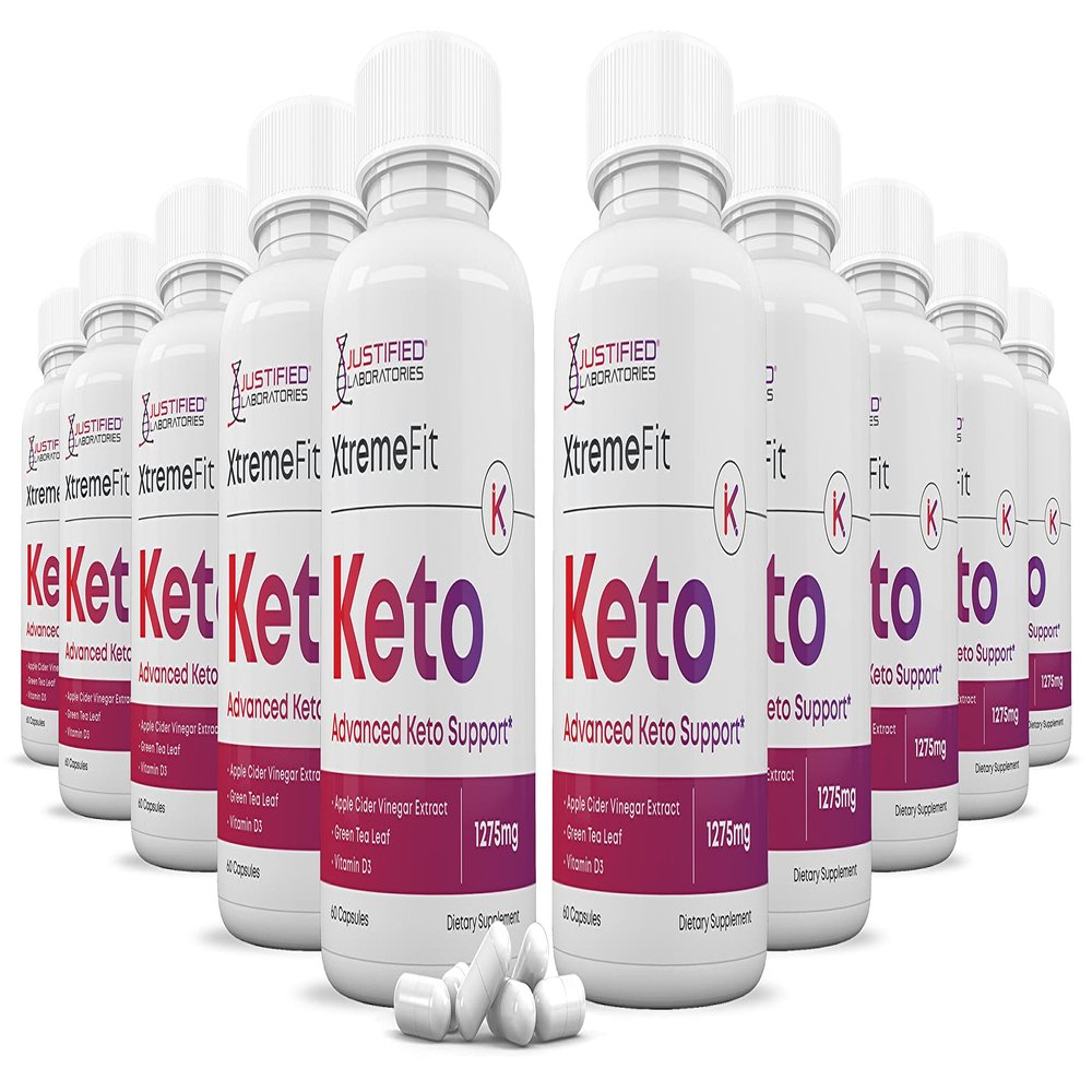 Justified Laboratories (10 Pack) Xtreme Fit Keto ACV Pills 1275MG Formulated with Apple Cider Vinegar Keto Support Blend Alternative to Gummies 600 Capsules