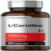 Horbach L Carnitine Supplement 500mg | 60 Capsules | as L-Carnitine L-Tartrate | Non-GMO and Gluten Free view 1