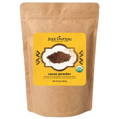 Juice Crafters - Superfoods, Cacao Powder (8 oz.) - Organic, Kosher, Vegan, Non-GMO