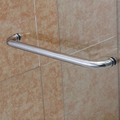 DAMSLY Shower Door Handle Stainless Steel Silver, Bathroom Glass Door Grab Bar Knob Towel Bar, Hole to Hole Center 300mm/400mm/450mm/500mm/600mm (Size : 300mm-325mm)