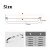 DAMSLY Shower Door Handle Stainless Steel Silver, Bathroom Glass Door Grab Bar Knob Towel Bar, Hole to Hole Center 300mm/400mm/450mm/500mm/600mm (Size : 300mm-325mm) view 2