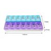 7 Day Weekly Pill AM PM Organizer Pack of 2 (Red Purple) view 2