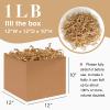 1LB Crinkle Cut Paper Shred Filler for Gift Box Bag and Basket On Holidays (Kraft Brown) view 2