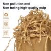 1LB Crinkle Cut Paper Shred Filler for Gift Box Bag and Basket On Holidays (Kraft Brown) view 3