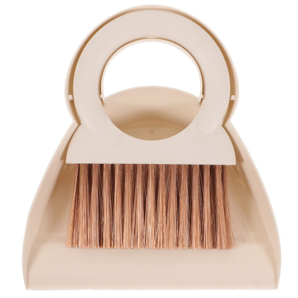 1set Mini Broom and Dustpan Set Compact Cleaning Kit for Desktops Offices and Home Use Lightweight Durable Easy to Store for Keyboard and Table Cleaning