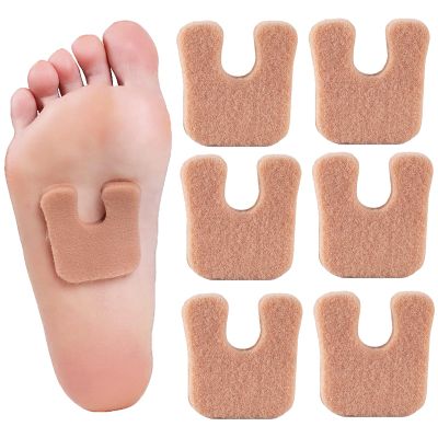 20 Pcs Metatarsal Foot Pads for Women, Horseshoe Pads Callus Cushions Moleskin for Feet, Felt Foot Pads Callus Pads for Bottom Side of Foot and Heel, Ball of Foot Cushion Pain Relief