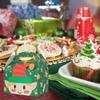 3D Christmas Treat Boxes, 25Pcs Goody Gift Boxes for Holiday Xmas Presents Paper Boxes, Party Favor Supplies, Candy Treat Cardboard Cookie Wrapping Boxes (Elf, Santa, Snowman) - Blue view 4