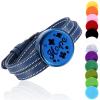 MYPOWER Essential Oil Diffuser Locket Bracelet Leather Band with 12 Color Pads,2 view 1