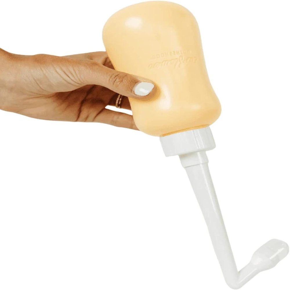 Sunflower Motherhood Peri Bottle, Women Postpartum Care, Portable Travel Bidet, Perineal Recovery & Cleansing After Birth - 300ml with Waterproof Bag