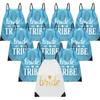 Lady & Home 10 Pieces Bridesmaid Drawstring Bag, Bride Squad Drawstring Bag for Bachelorette Party Gift(Turquoise) view 1