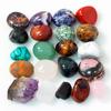 0.7Lb Natural Polished Gemstones and Rocks (25+PCs), Amethyst Cluster, Selenite & Tourmaline Included, Bulk Tumbled Crystals and Stone (0.6-1.2 320g) view 1
