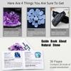 0.7Lb Natural Polished Gemstones and Rocks (25+PCs), Amethyst Cluster, Selenite & Tourmaline Included, Bulk Tumbled Crystals and Stone (0.6-1.2 320g) view 3