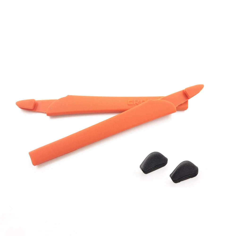 Caulo Replacement Ear Socks Sleeves + Nose Pads Compatible with Oakley Crosslink OX8027 OX8029 OX8030 OX8031 Glass Frames (Orange - 1 Set)