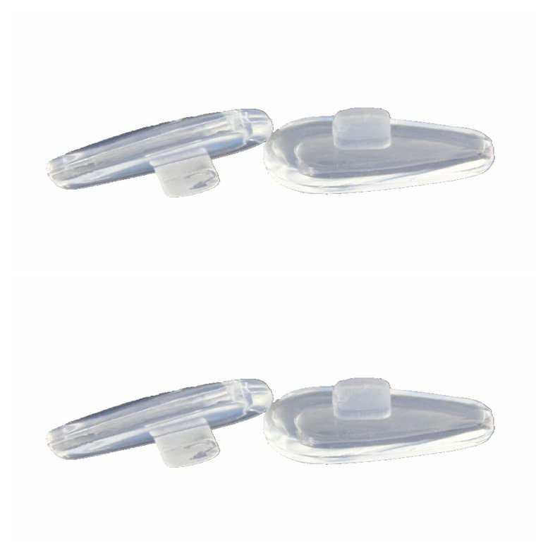 Caulo Replacement Kit of Temple Ear Socks and Nose Pads Compatible with Oakley Tincup OX3184 Glass Sunglass Frames (Nose Pads Only - Clear 2 Pairs)