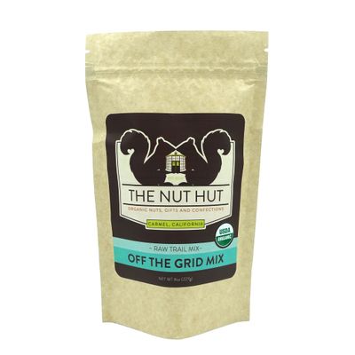 Organic Raw Off the Grid Trail Mix (8 Oz Eco-Pouch) Whole Raw & Unsalted | Non-Gmo | Certified Organic | Small Batch | Vegan & Gluten Free