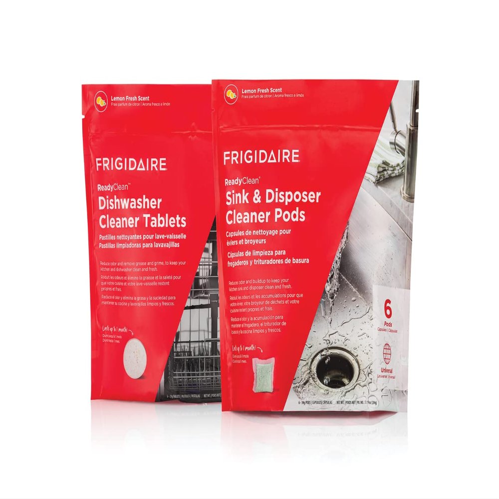 Frigidaire ReadyClean Kitchen Tablet Bundle: 6 Dishwaster Probiotic tablets + 6 Sink Disposer pods