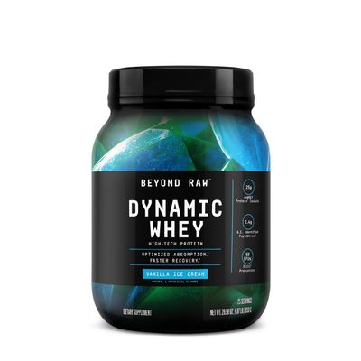 Beyond Raw Dynamic Whey, High-Tech Protein, Optimized Absorption and Faster Recovery, Vanilla Ice Cream, 25 Servings