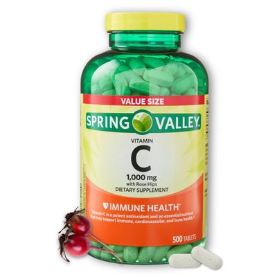 FUSION SHOP STORE Smart choices, meaningful life! Vitamin C 1000mg Tablets- with Rose HIPS, 500ct (Pack of 1)