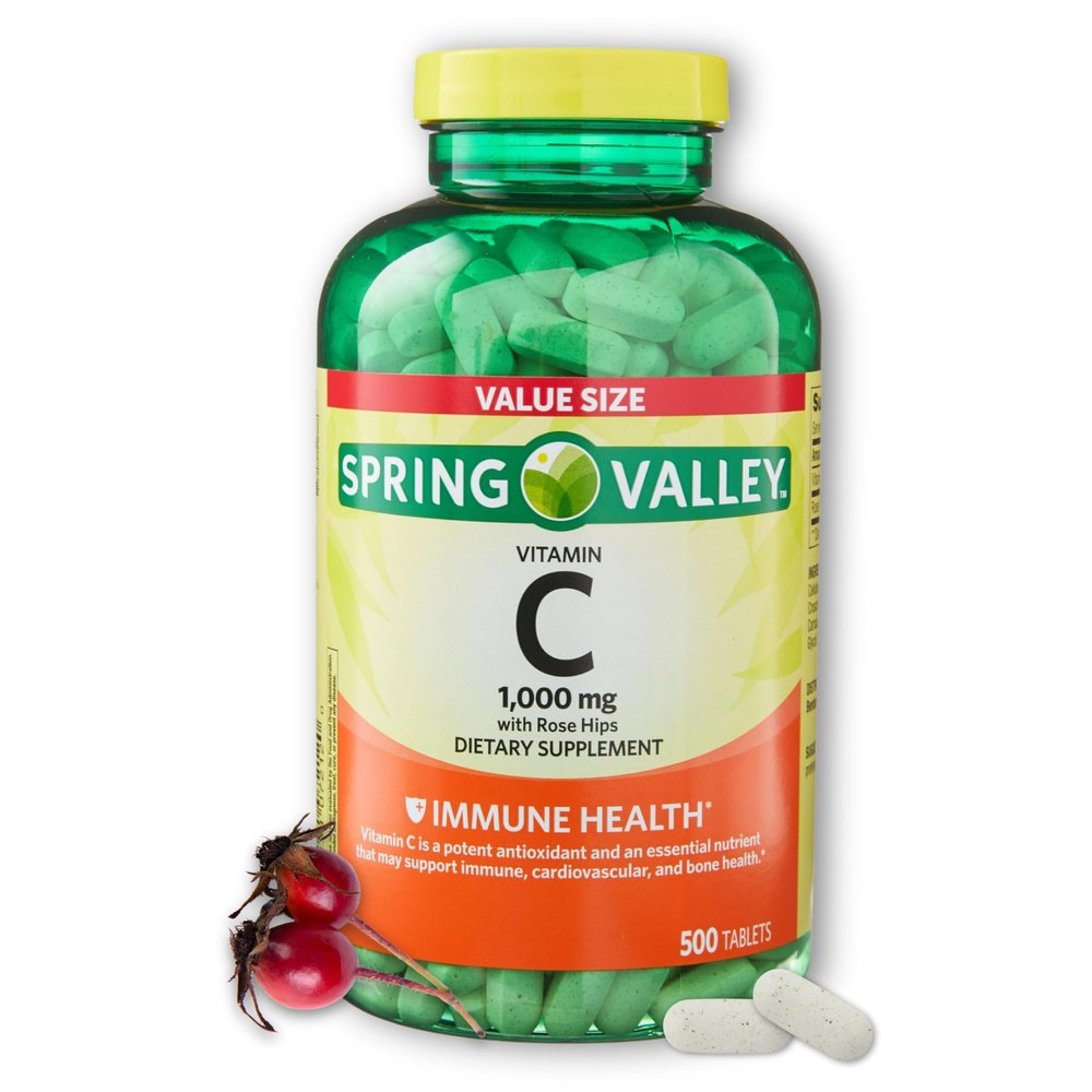 FUSION SHOP STORE Smart choices, meaningful life! Vitamin C 1000mg Tablets- with Rose HIPS, 500ct (Pack of 1)