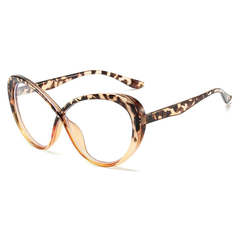 laureles Vintage Blue Light Blocking Lens Big Frame Reading Glasses Women Computer Readers Unisex (Leopard, 1.75, multiplier_x)