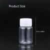 12PCS 15ML 0.5OZ Transparent Empty Pill Bottles with White Screw Cap Solid Powder Holder Storage Box Refillable Portable Durable Container Jar Pot for Travel Daily Life view 2