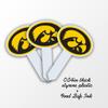 University of Iowa Cupcake Toppers Set of 25, Officially Licensed Iowa Hawkeyes, Solid Plastic (Oval Tigerhawk) view 3