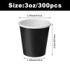 Huaiid 300 Count 3 Oz Mouthwash Cups, Black Disposable Bathroom Cups, Disposable Paper Cups, Small Disposable Cup, Espresso Cup for Party Travel Picnic BBQ view 2