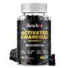 Activated Charcoal Gummies for Kids, 500mg Chewable Activated Charcoal Supplement for Gas Relief, Detox, Digestive and Oral Health, Vegan Blueberry Flavor, 60 Count view 1