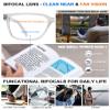 WEMOOTANTS Bifocal Reading Glasses 2.75 Men Large Blue Light Computer Readers 1.0 1.25 1.5 1.75 2.0 2.25 2.5 2.75+ 3.0 3.25 3.5 (Clear 275) view 3