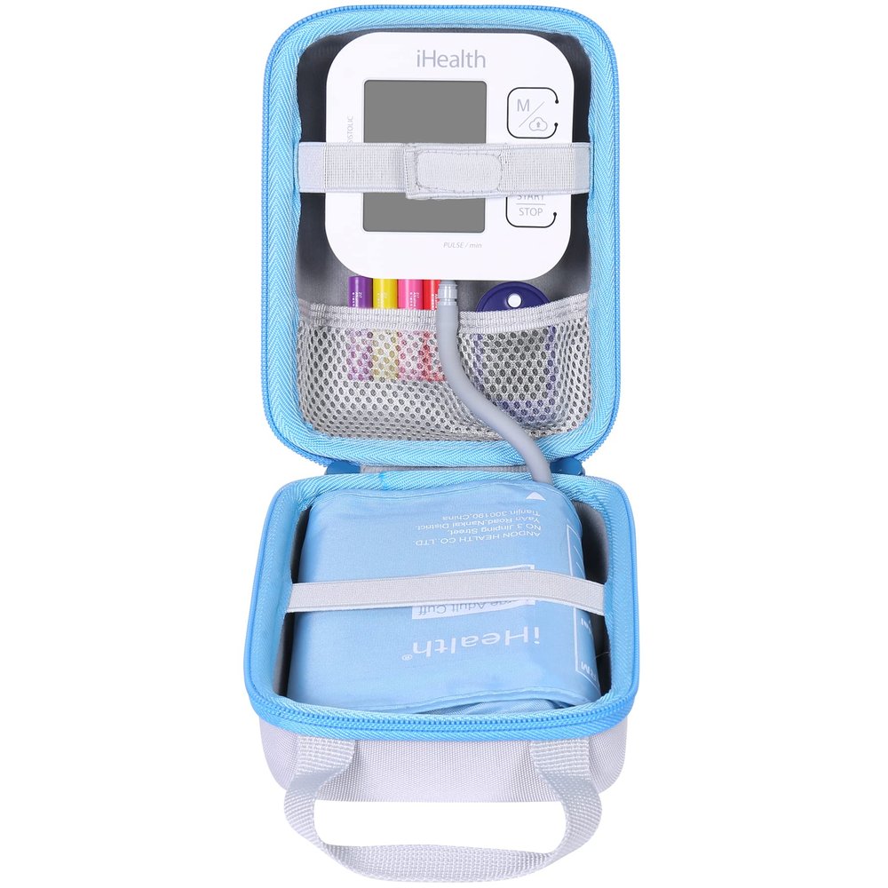 Aenllosi Hard Storage Case Replacement for iHealth Track Smart Upper Arm Blood Pressure Monitor,Holder for Batteries & Fingertip Oximeter(Case Only)
