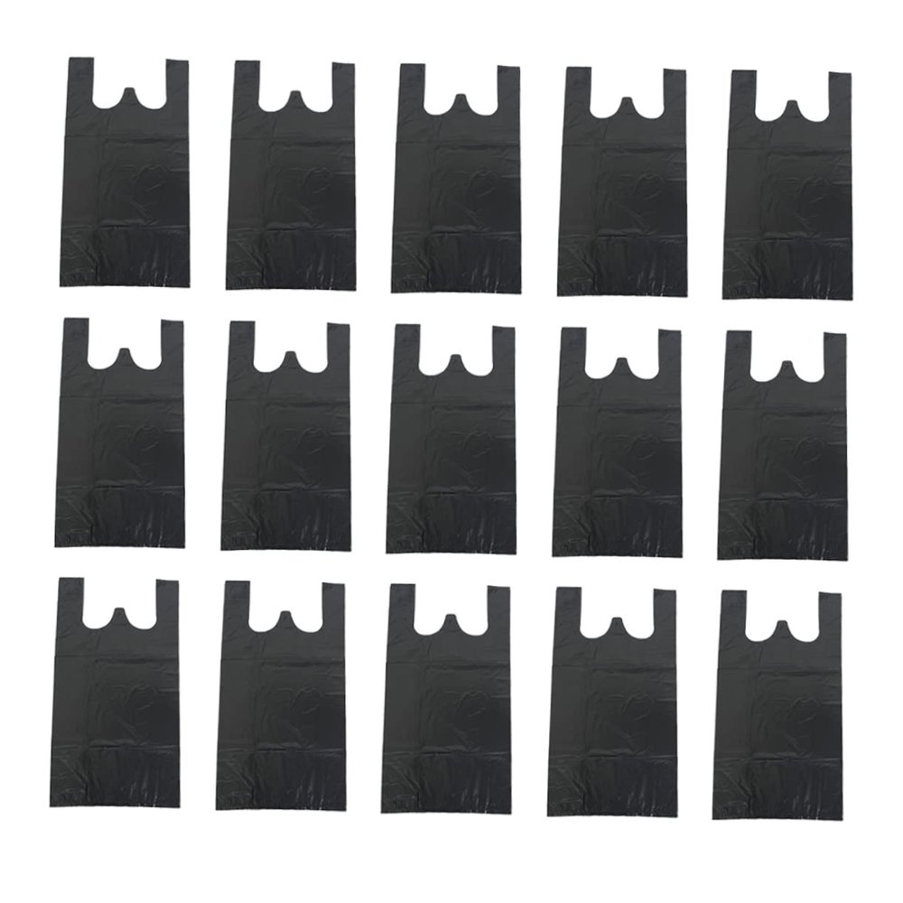 60pcs Heavy Duty Trash Bags Handles Disposable Rubbish Liners Bathroom Kitchen Office Toilets