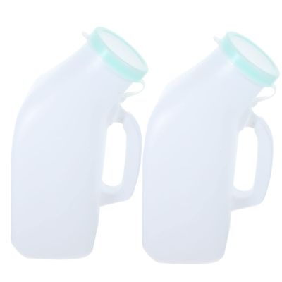 2pcs Portable Urinals Lid Travel Emergency Urine Bottle Male Portable Toilet Road Trips Outdoor Use