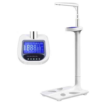 Professional Digital Physician Scale, Ultrasonic Height and Weight Scale, Body Composition Analyzer, Height Measuring Instrument, for Medical Institutions/Schools, 441 Ib (200 Kg)