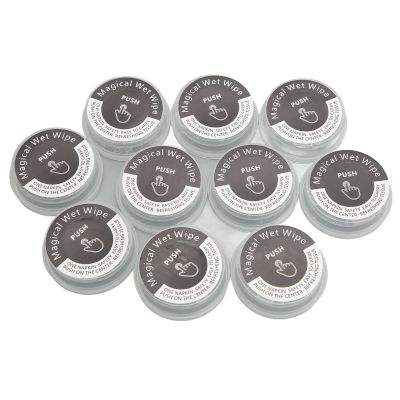 10pcs Press Hand Wipes, Multi Purpose Expandable Wipes, Portable Individual Compressed Wet Tissue, Mini Coin Tissues Portable for Camping Home Beauty Travel Sports Outdoor