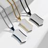 MZZJ Personalized Medical Alert ID Emergency Jewelry Military Silver Blue Stainless Steel Hexagon Dog Tag Pendant Necklaces for Men Women,First Aid Health Monitoring Emergency ID Necklace view 2